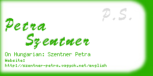 petra szentner business card